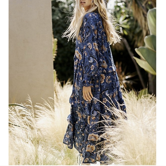 Spell Navy Floral Maxi Dress - Picture 2 of 11